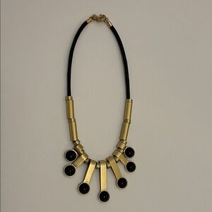 Madewell chunky black and gold statement necklace